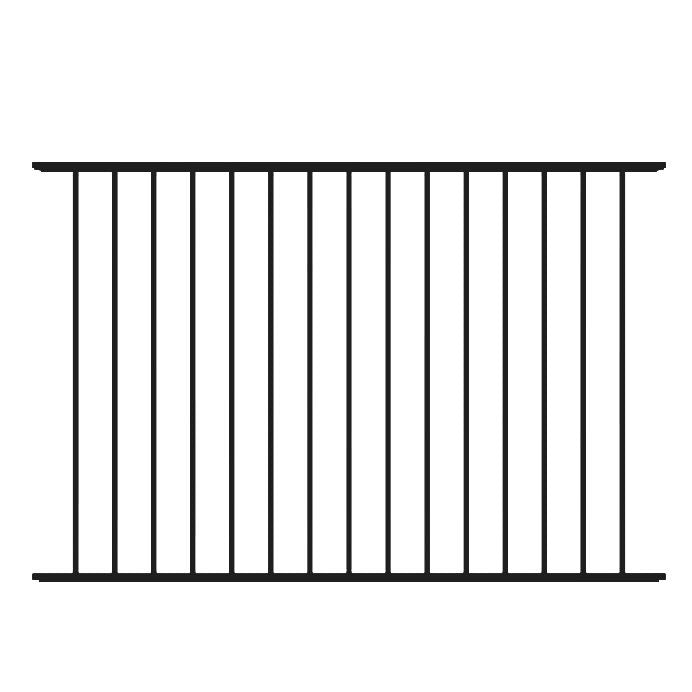 Heron (2-Rail) Aluminum Fence Panel
