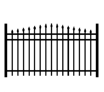 Willet (3-Rail) Aluminum Fence Panel
